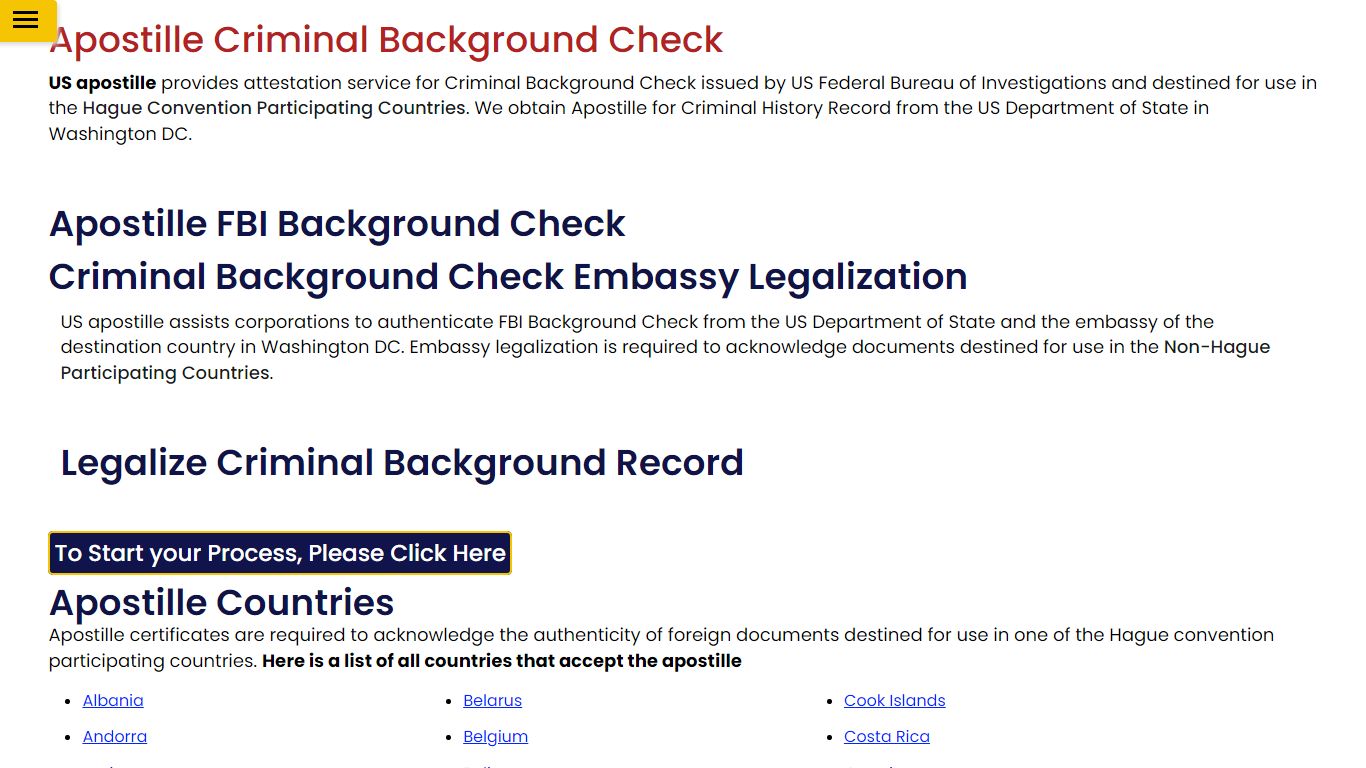 Criminal Background Check | FBI Apostille | US Apostille