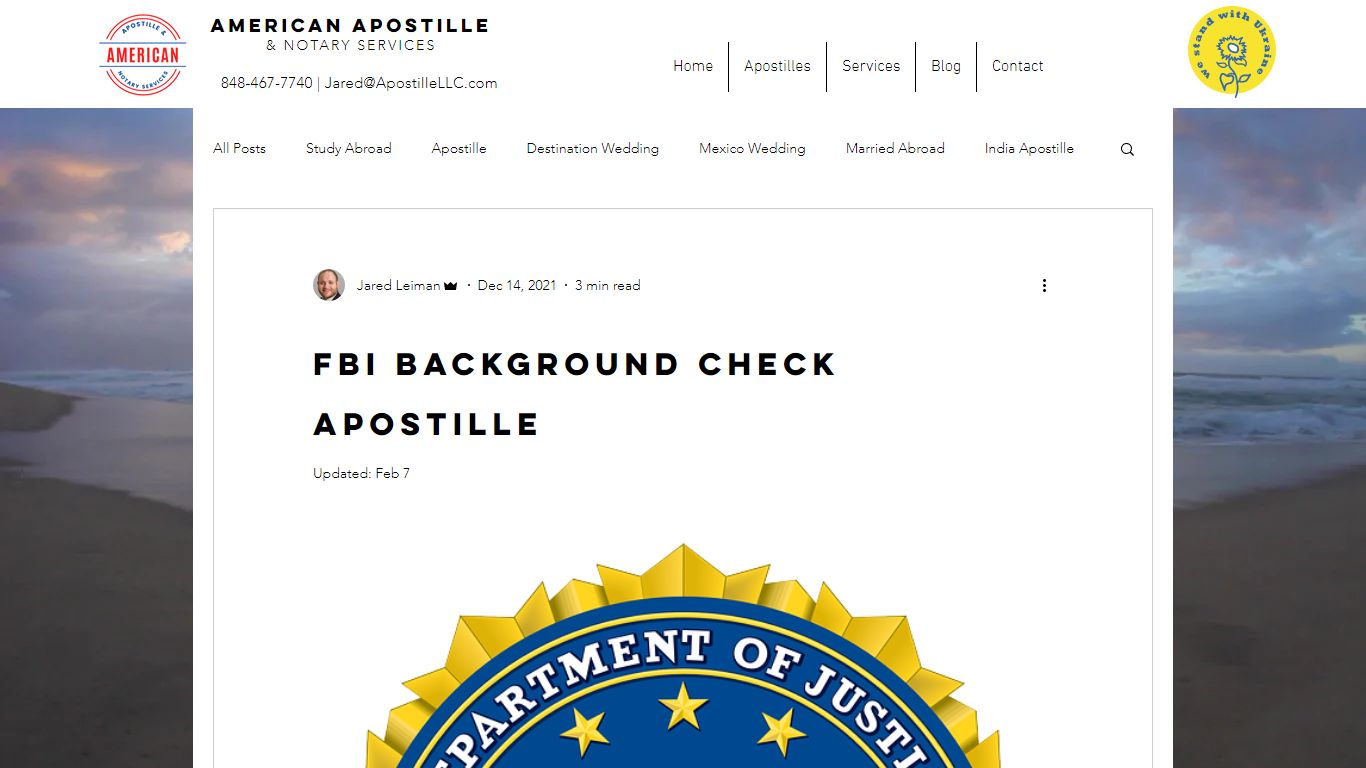 FBI Background Check Apostille